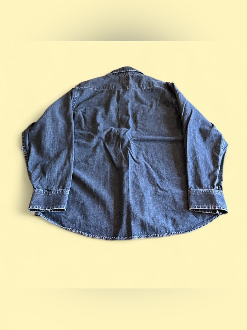 Vintage GAP Pearl Snap Denim Western Shirt Men’s L Dark Blue Wash - Picture 3 of 6
